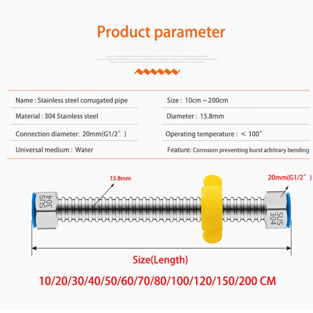 One 304 Stainless Steel Corrug - Flexible Hose Braided review and price