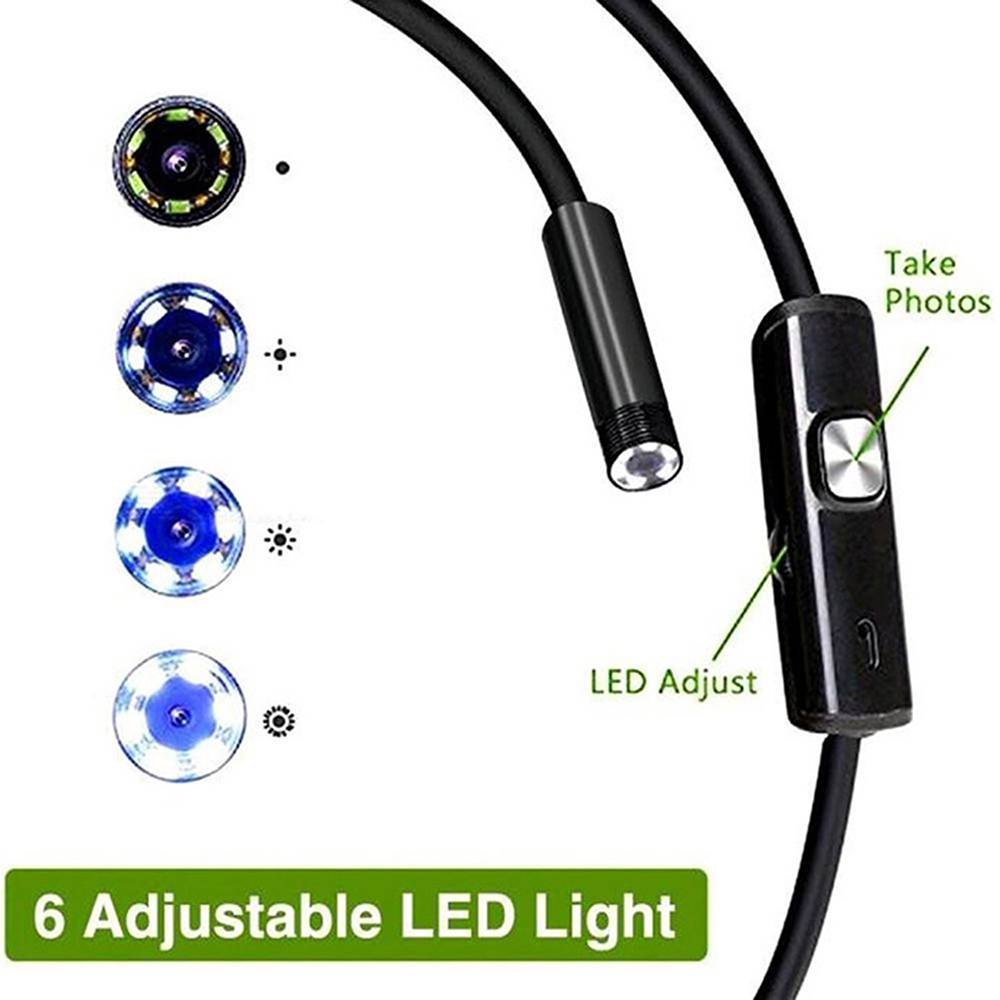 6 LED Light 7mm 1M  Endoscope  - Drain Snake Flexible review and price