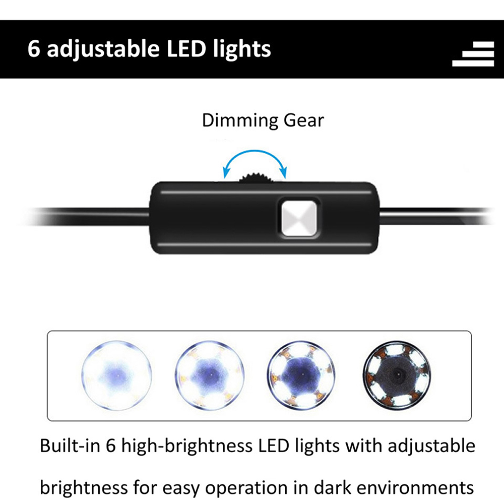 6 LED Light 7mm 1M  Endoscope  - Drain Snake Flexible review and price