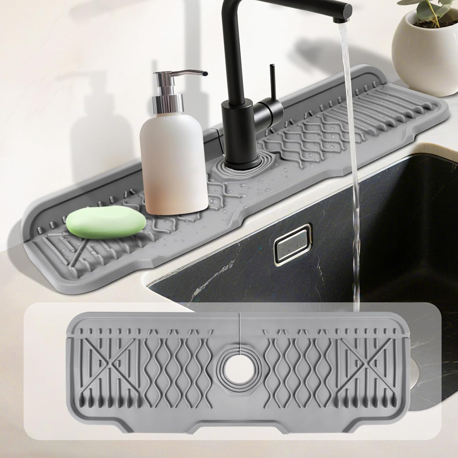 Kitchen sink splash guard, sil - Silicone Tap Washer review and price