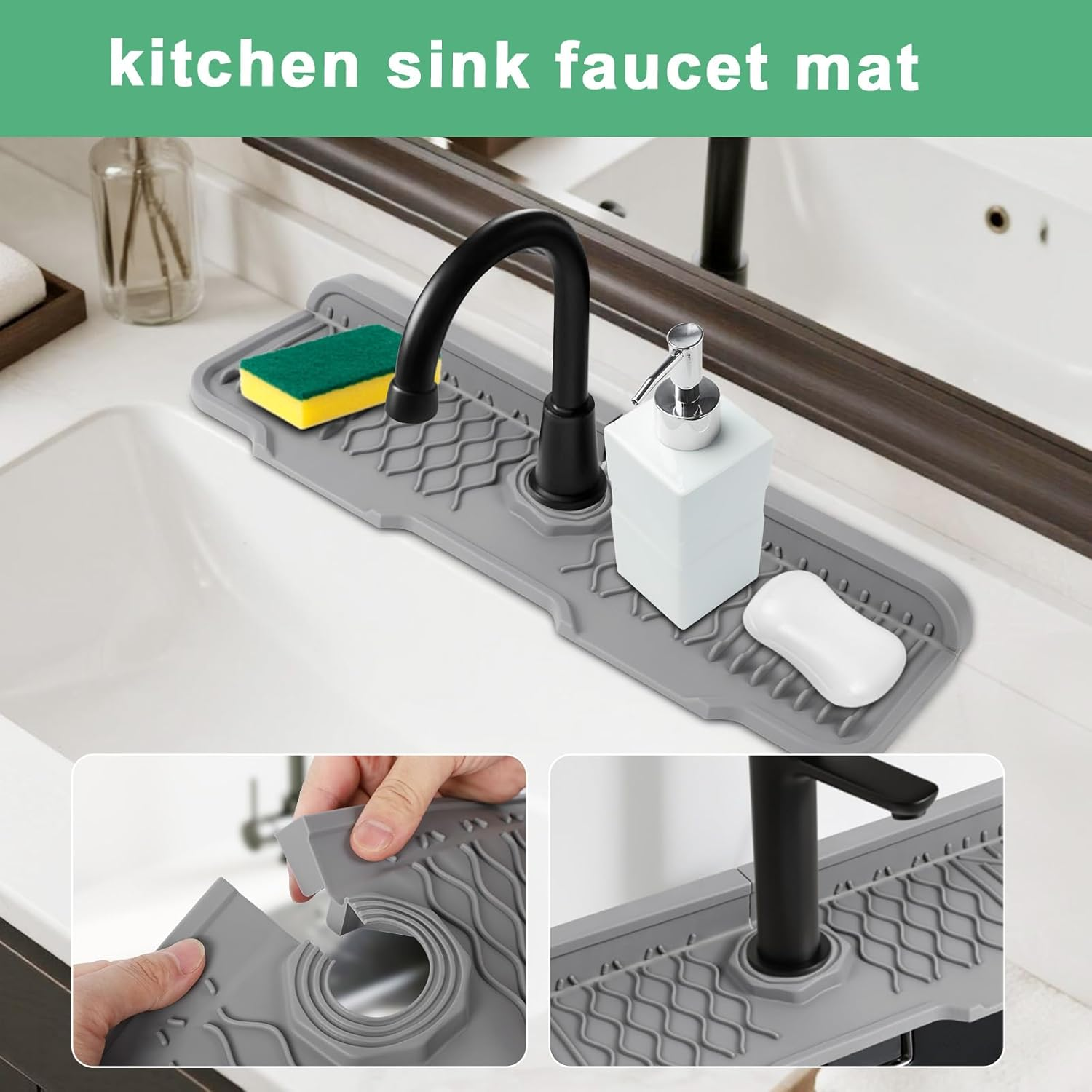 Kitchen sink splash guard, sil - Silicone Tap Washer review and price