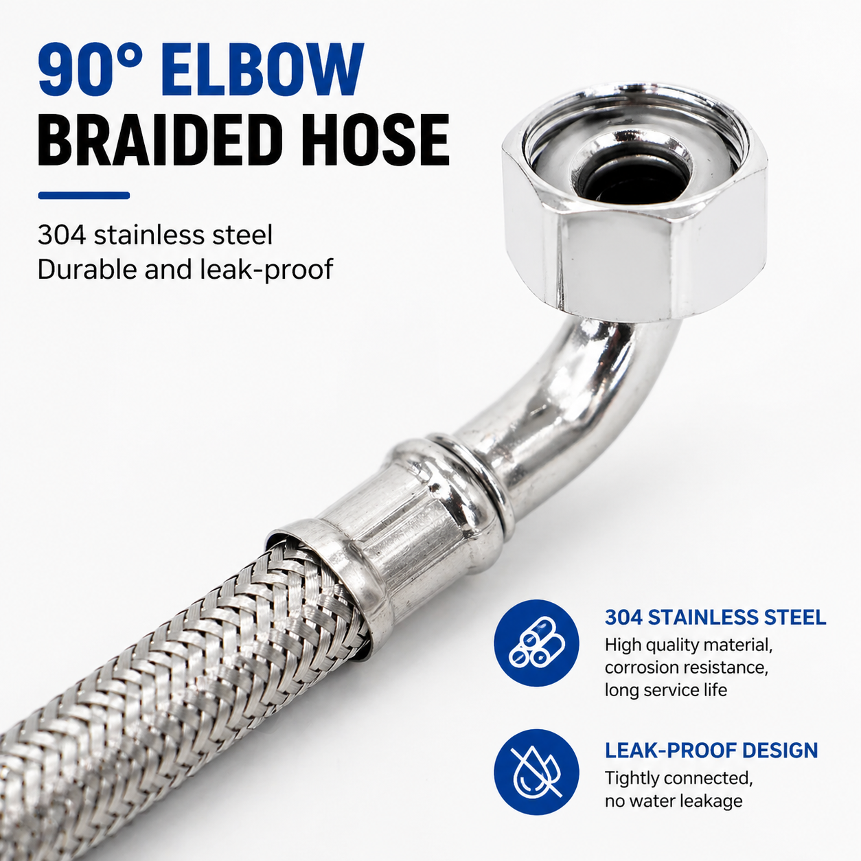 304 Stainless Steel Hose Angle - Flexible Hose Braided review and price