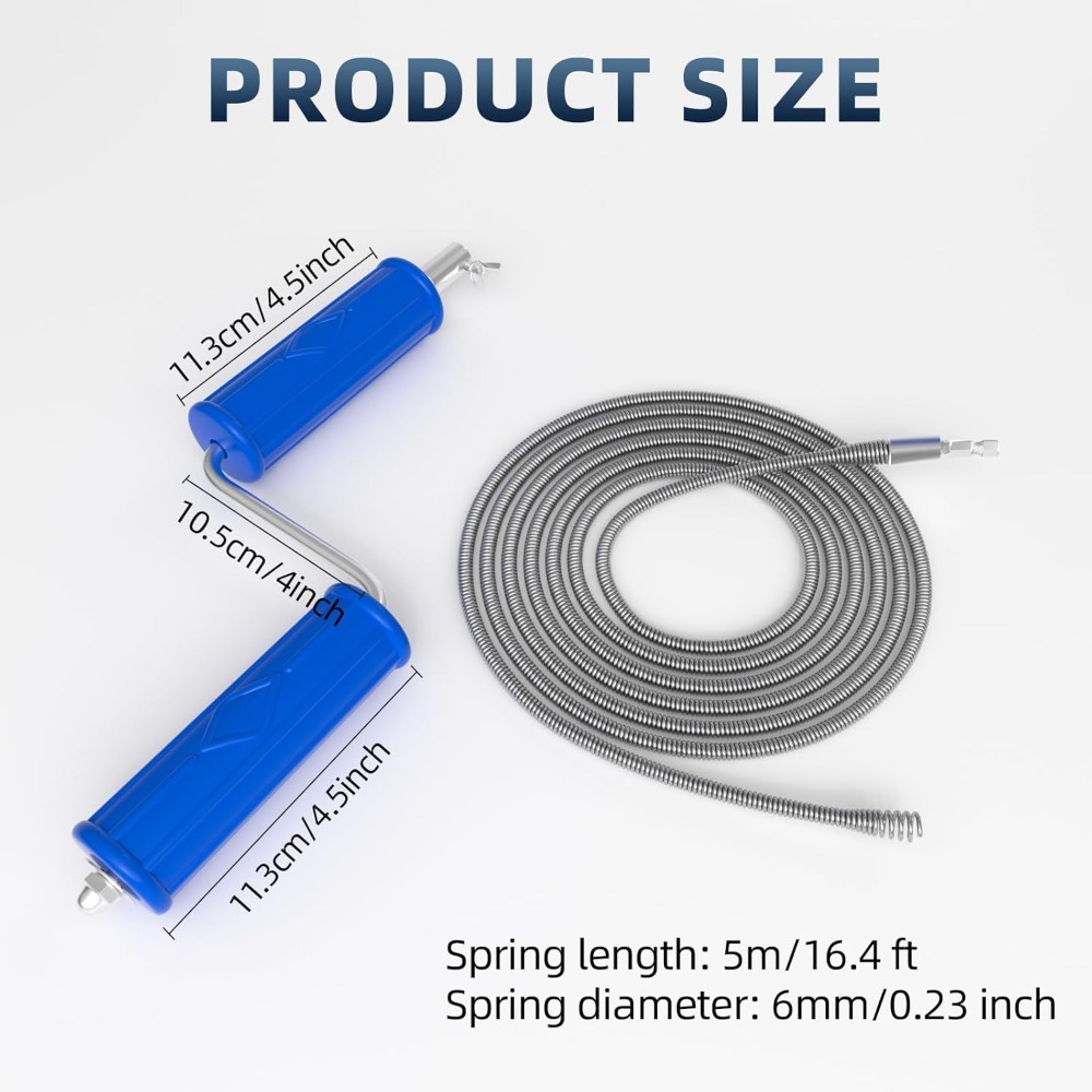 Drain Snake 16.4ft x 6mm Auto  - Drain Snake Flexible review and price